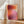 Minimalistisk kunstplakat med rød og beige farveovergang på væg