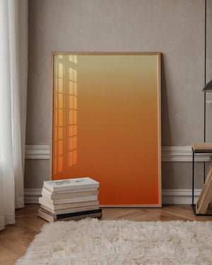 Minimalistisk gradient plakat med varme solopgangsfarver
