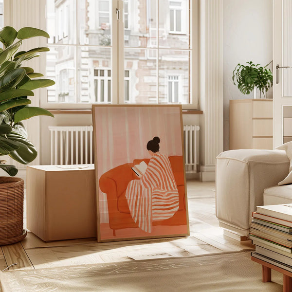 Lagom Reading Lady Plakat