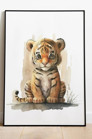 Børneplakat med dyr - "Tiger" Ellens Shop