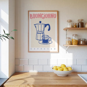 Buongiorno Espresso Plakat | Italiensk Kaffeinspiration til Dit Hjem