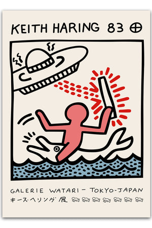 Galerie Watari - Keith Haring Plakat  | Japanske plakater