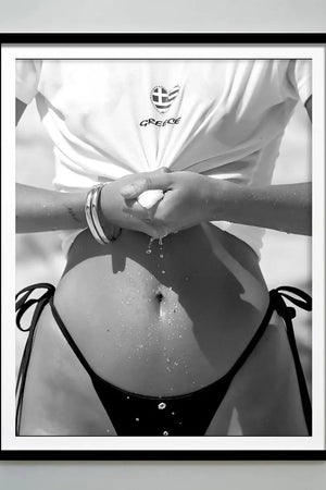 Greek Summer – Fashion plakat i sort/hvid med sensuel sommerstemning og strandvibe