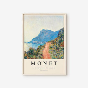 La Corniche Near Monaco - Claude Monet Plakat