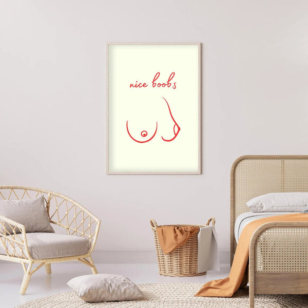 Nice Boobs Plakat | Stilfuld & Kunstnerisk Bryster Plakat
