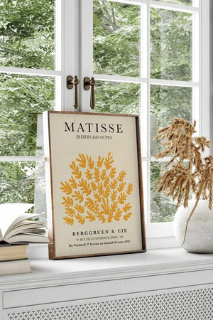 Gul Matisse Plakat | "Yellow Papiers Decoupes" Poster - Få leveret 2 dage