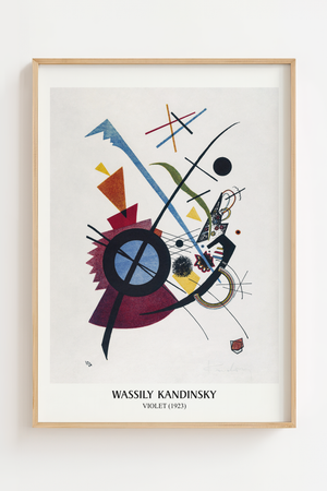 Violet Kandinsky plakat med abstrakt komposition i geometriske former