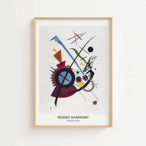 Violet Kandinsky plakat med abstrakt komposition i geometriske former